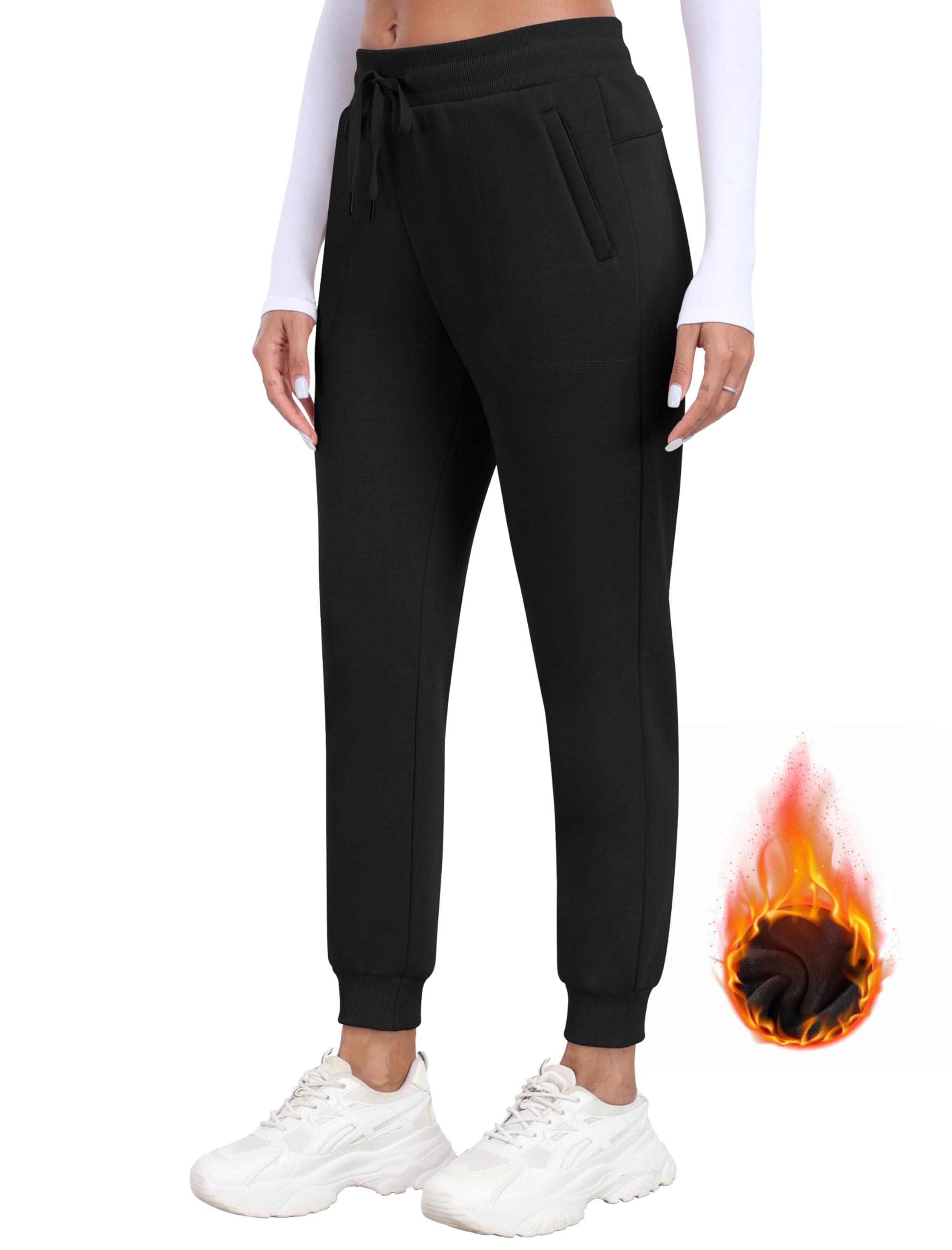 Women's MoFiz Fleece Cargo Joggers Hiking Pants for Outdoor Thermal Sweatpants with Pockets
| MoFiz Women's High Waiste